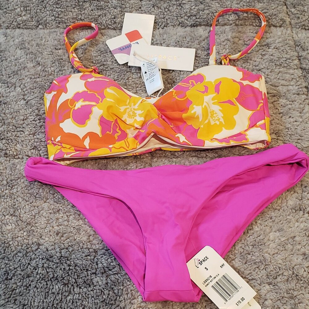 NWT: l*space Bikini Set: Miranda Top & Sandy Bottom Size Small